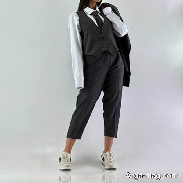 استایل دخترانه با کراوات ساده