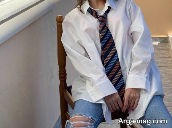 زیباترین استایل دخترانه با کراوات