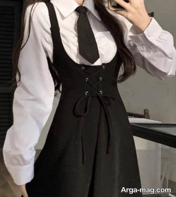 تیپ دخترانه با کراوات شیک