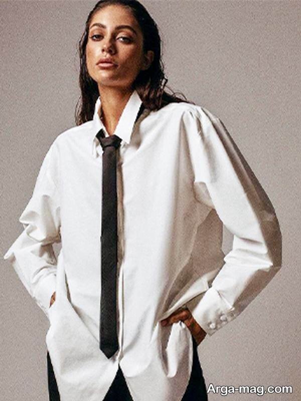 تیپ دخترانه با کراوات زیبا