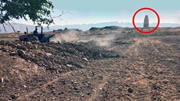 کشاورزان آثار باستانی شهر «اردشیر خوره» را زیر رو رو کردند / انفجار در نزدیکی کاخ ثبت جهانی اردشیر بابکان (فیلم)