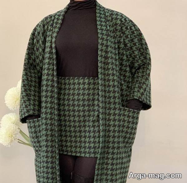 مدل زیبا پالتو و دامن