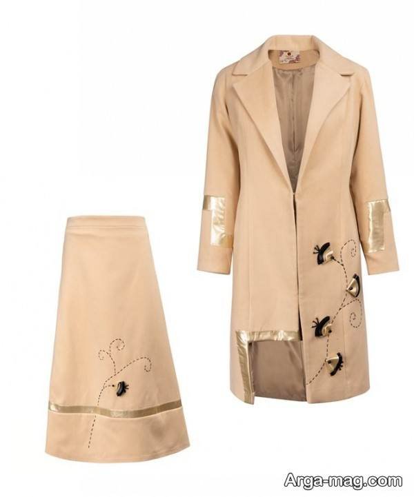 متفاوت ترین ست پالتو و دامن