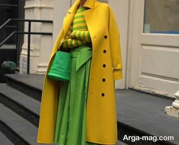 مدل زیبا پالتو و دامن