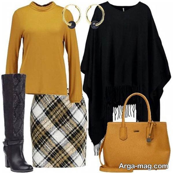 ست منحصر به فرد پالتو با دامن