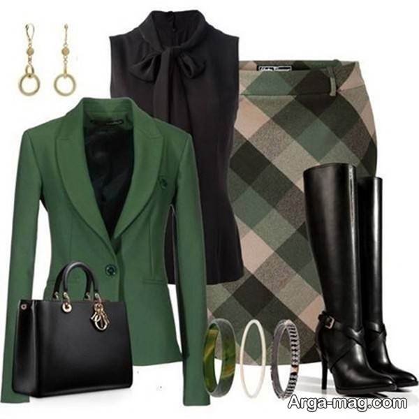 ست متفاوت پالتو با دامن