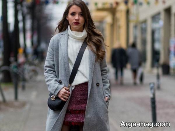 ست جدید پالتو با دامن