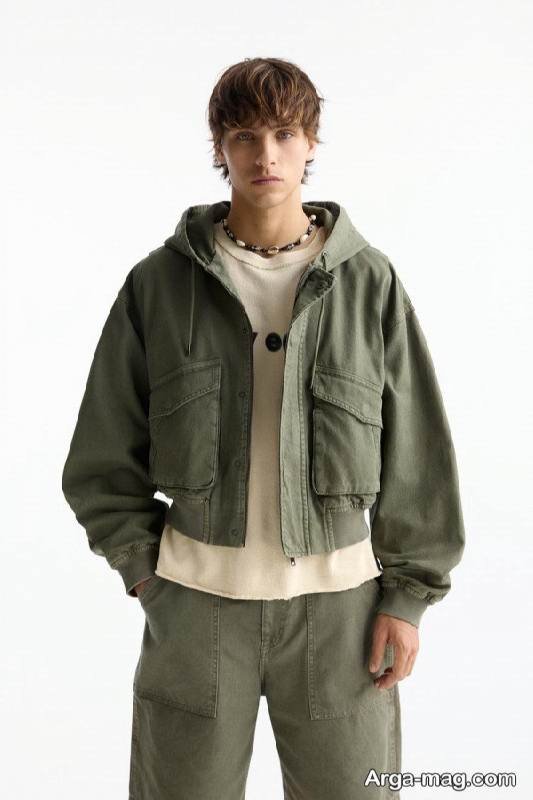 تیپ زیبا با کاپشن کوتاه