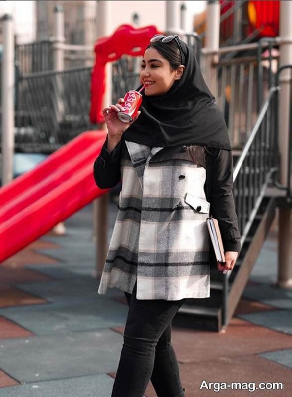 تیپ با مقنعه شیک