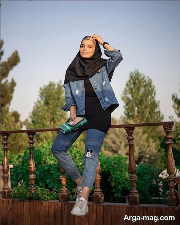 تیپ منحصر به فرد با مقنعه