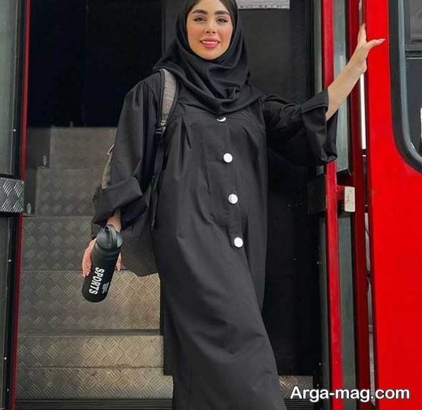 تیپ با مقنعه شیک