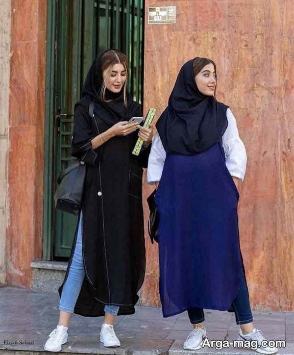 تیپ متفاوت با مقنعه