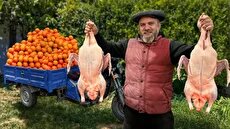 کباب اردک در تنور غذای محلی روستاهای آذربایجان (فیلم)