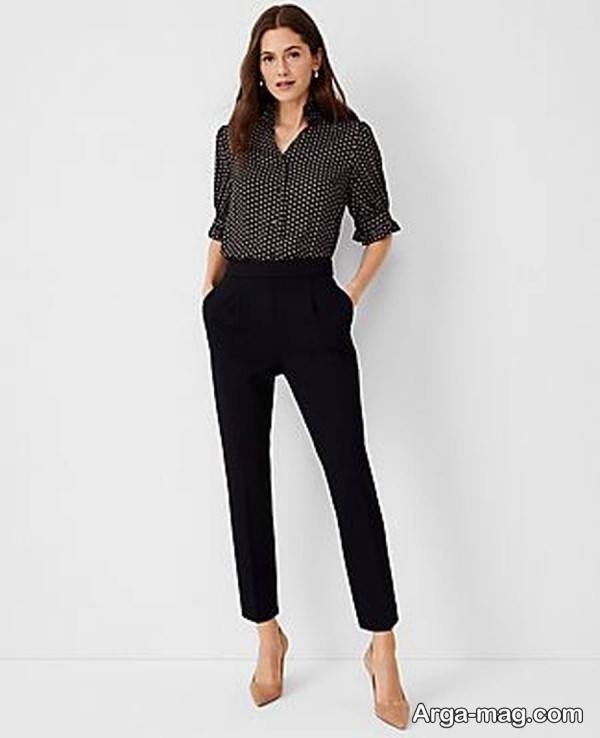  استایل با شلوار مشکی با ایده لاکچری