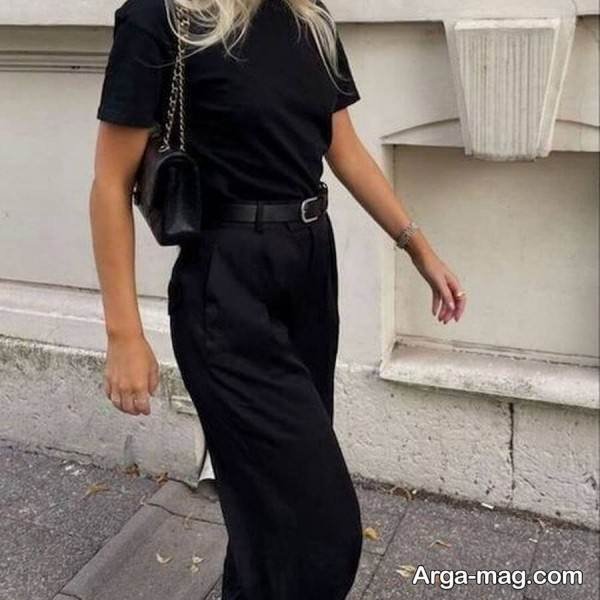 ایده زیبا استایل با شلوار مشکی
