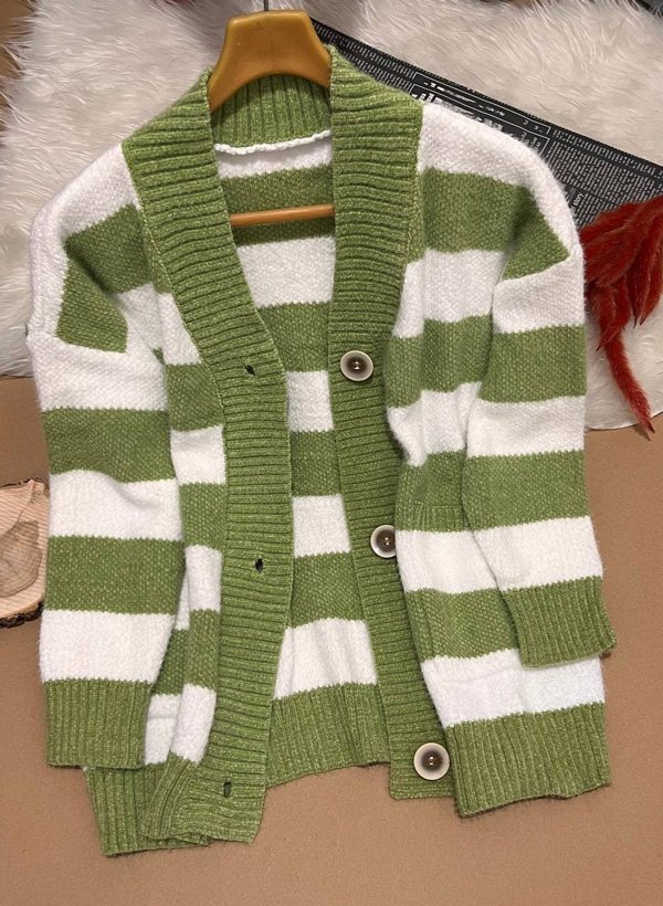 ژاکت جلو باز راه راه