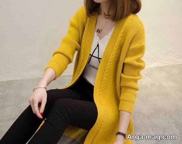 انواع ژاکت بافتنی جلو باز