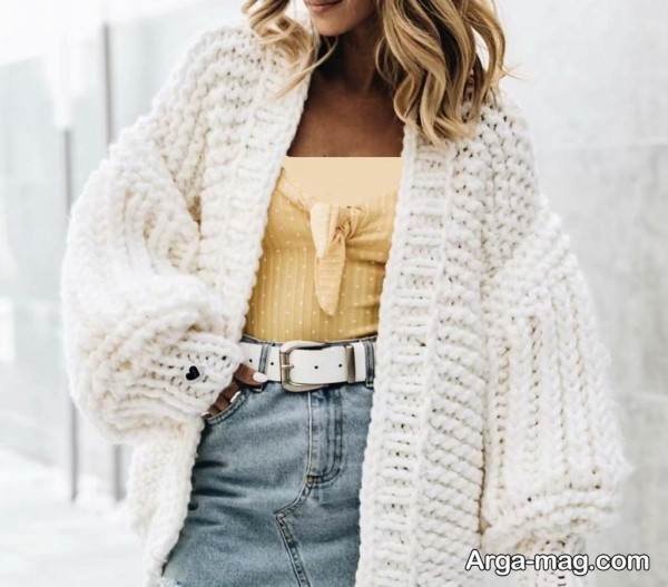 ژاکت بافتنی جلو باز مجلسی