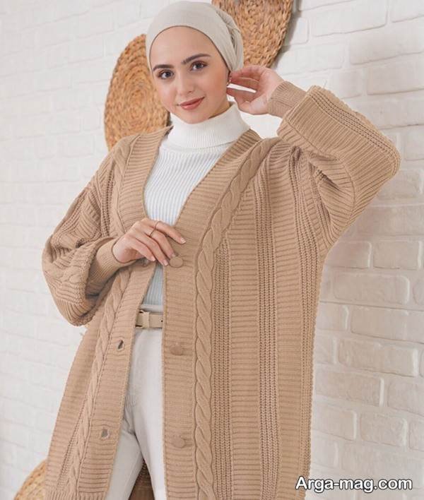 ژاکت بافتنی جلو باز شیک