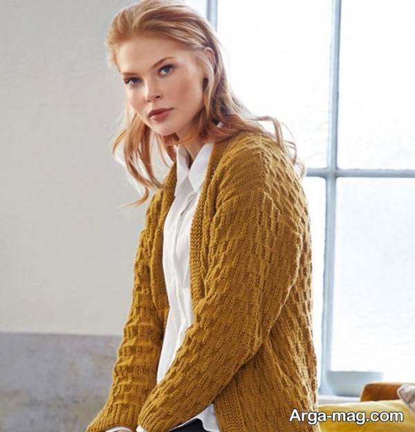 جدیدترین مدل ژاکت بافتنی جلو باز