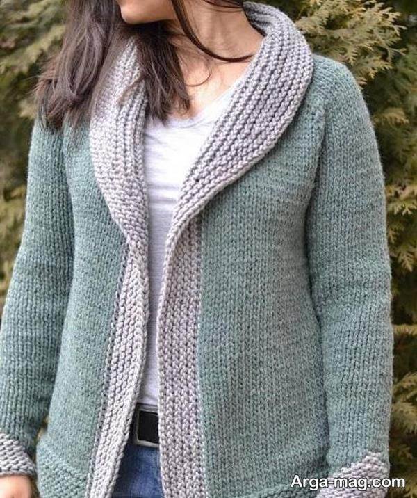 شیک ترین مدل ژاکت بافتنی جلو باز