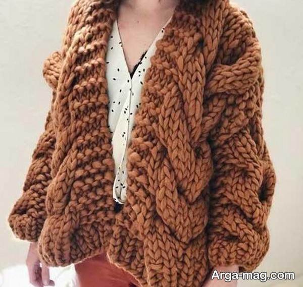 متفاوت ترین مدل ژاکت بافتنی جلو باز