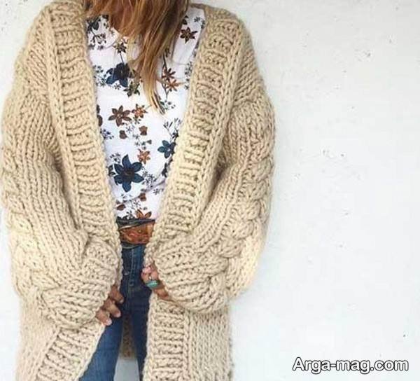 زیباترین مدل ژاکت بافتنی جلو باز