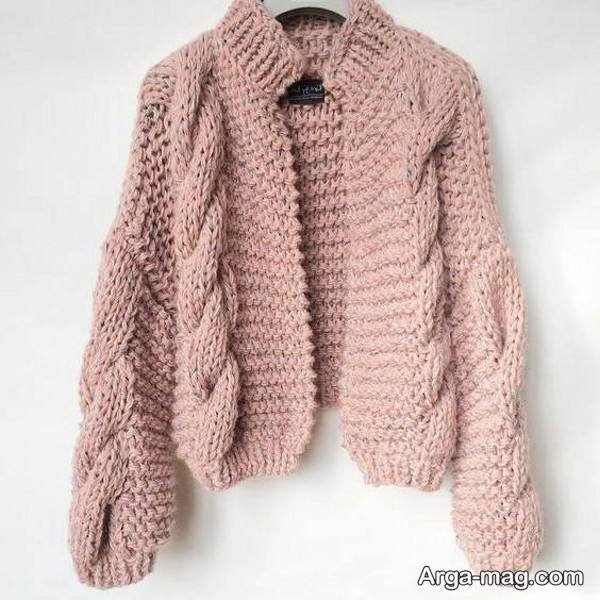 مدل ژاکت بافتنی جلو باز ساده