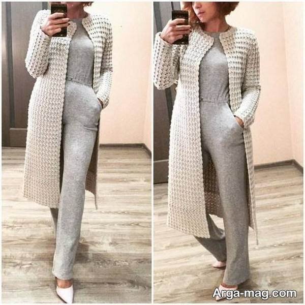 مدل ژاکت بافتنی جلو باز جدید