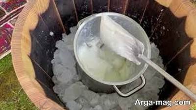 نحوه تهیه بستنی نسکافه ای 