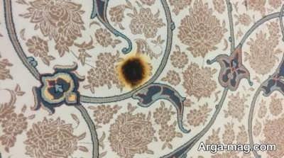 تمیز کردن فرش سوخته 