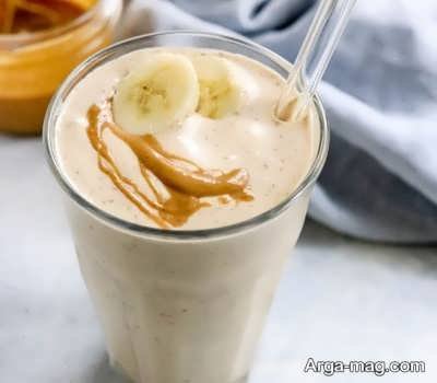 اسموتی موز و کره بادام زمینی
