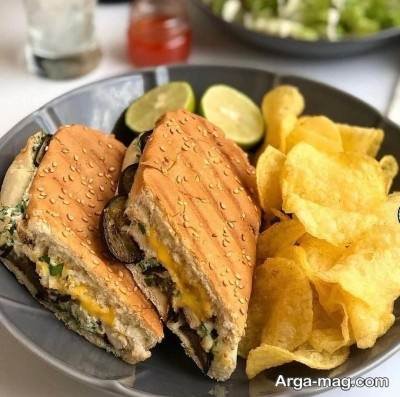 طرز تهیه پنینی مرغ و بادمجان؛ انتخابی عالی برای شام سریع