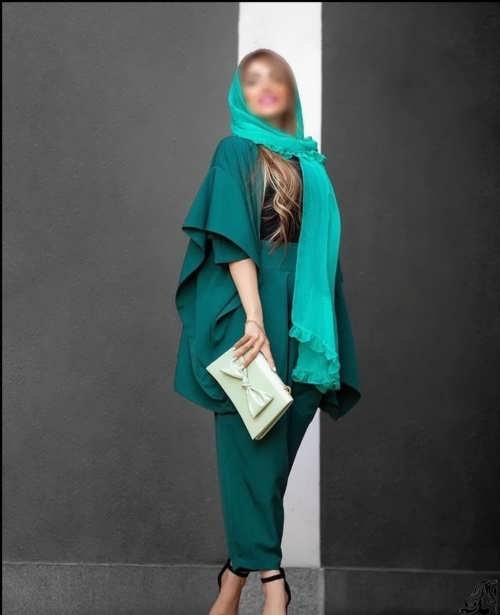 مانتو شلوار سبز 