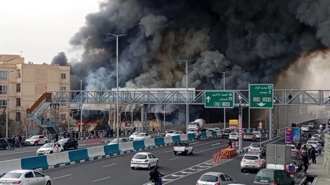 آخرین وضعیت آتش‌سوزی گسترده در جنت‌آباد تهران