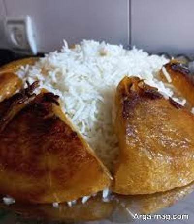 نحوه تهیه ته دیگ کدو حلوایی