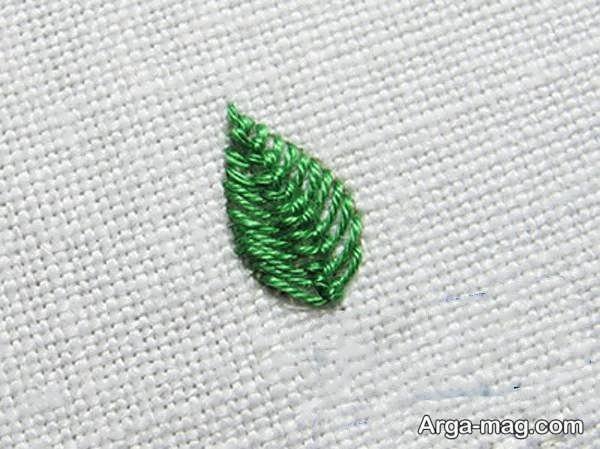 یادگیری گلدوزی برگ