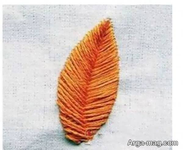 آموزش گلدوزی برگ