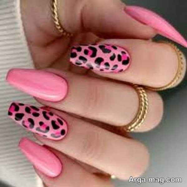 ایده طراحی خاص ناخن پلنگی