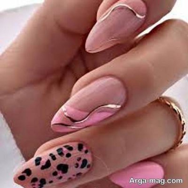 طراحی زیبا ناخن پلنگی