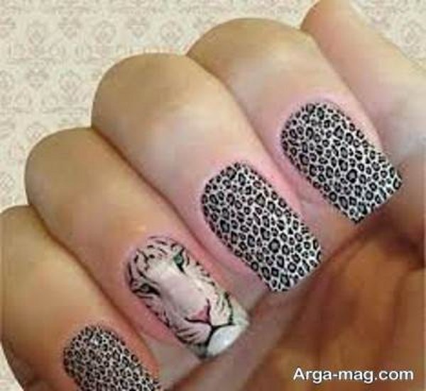 ایده لاکچری طراحی ناخن پلنگی