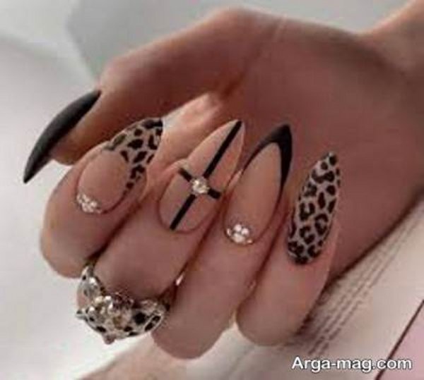 زیباترین طرح ناخن پلنگی 