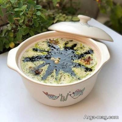 تزیینات آش دوغ با ایده زیبا