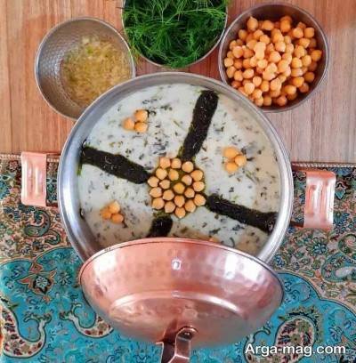 انواع تزیینات آش دوغ