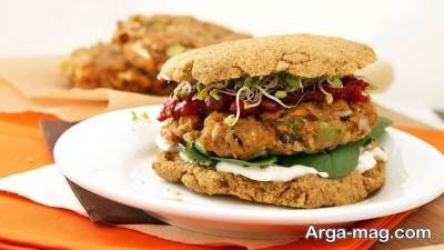 آموزش تهیه همبرگر لوبیا