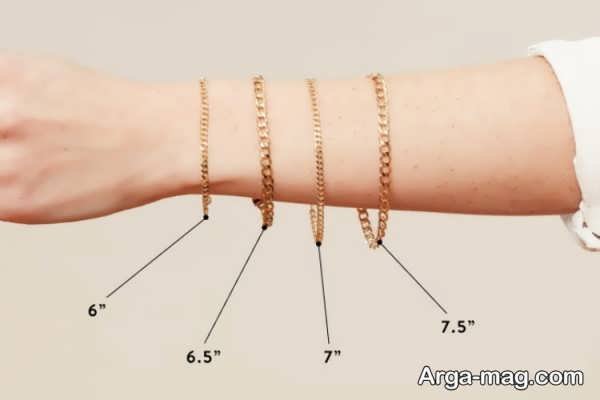 راهنمای اندازه دستبند