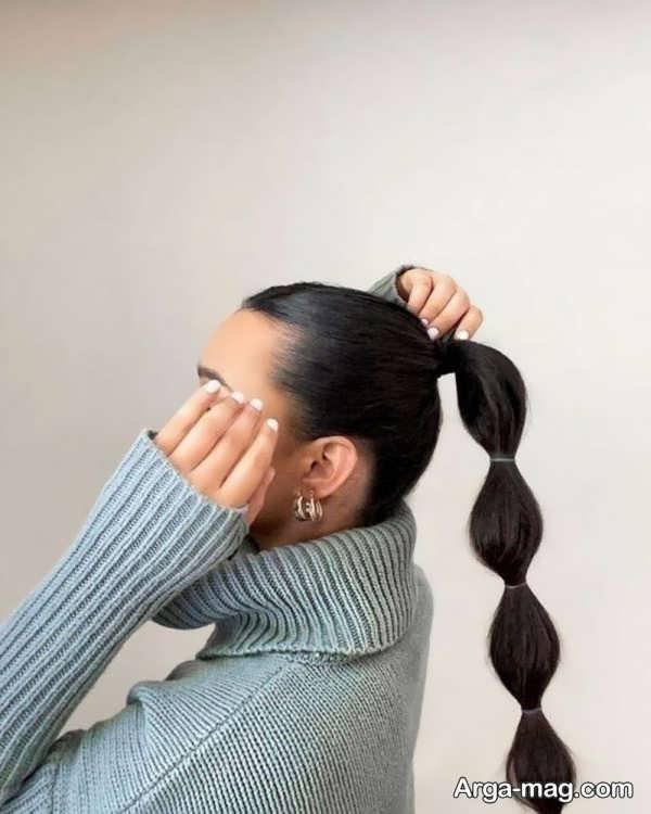 بافت مو حباب مانند جذاب 