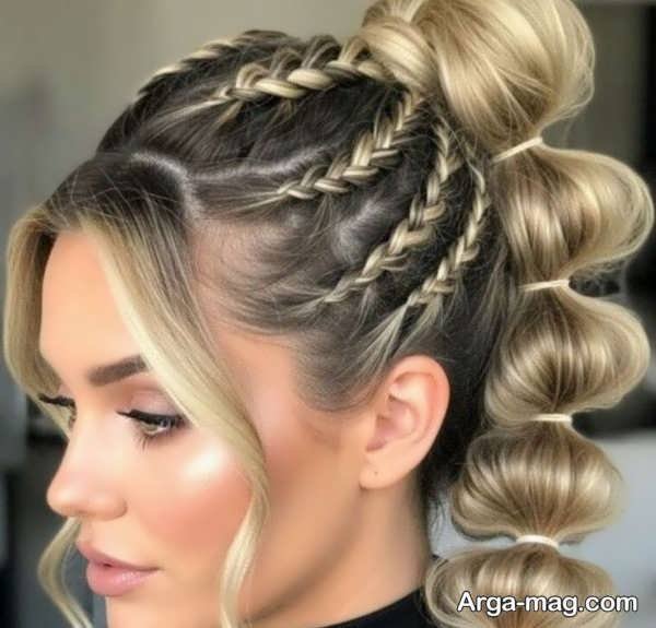 بافت مو حباب مانند جذاب 