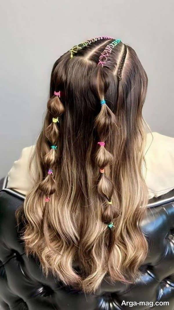 بافت مو حباب مانند جذاب 