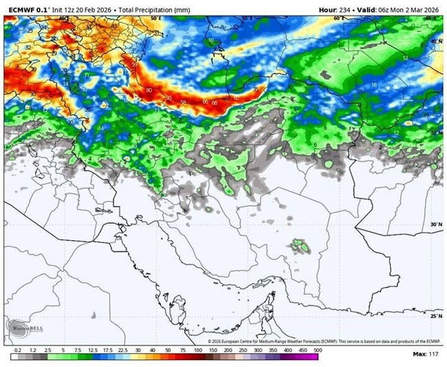 ورود سامانه بارشی به کشور از دوشنبه/ باران و وزش باد شدید در این استان ها